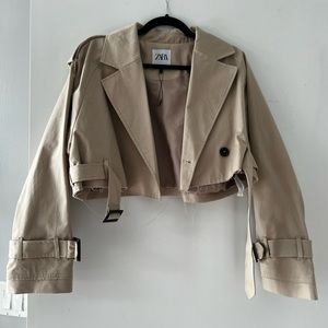 Zara cropped trench